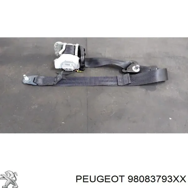 Cinturón de seguridad delantero derecho 98083793XX Peugeot/Citroen
