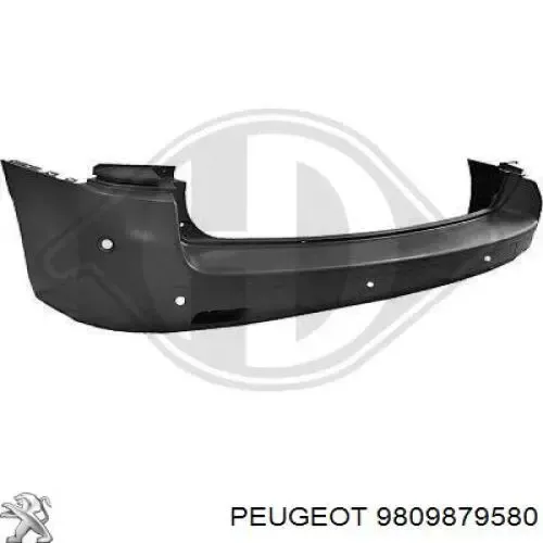 Refuerzo parachoque delantero 9809879580 Peugeot/Citroen