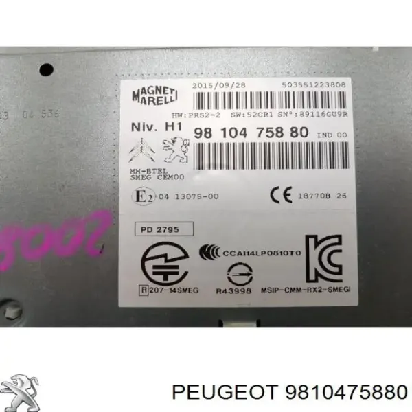  9810475880 Peugeot/Citroen