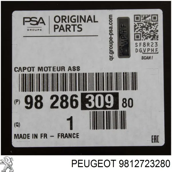Capó 9812723280 Peugeot/Citroen