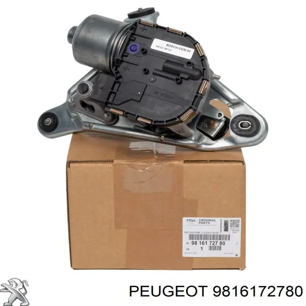 Motor limpiaparabrisas delantero izquierdo 9816172780 Peugeot/Citroen