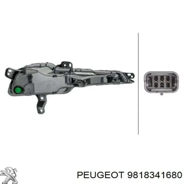 Intermitente izquierdo 9818341680 Peugeot/Citroen