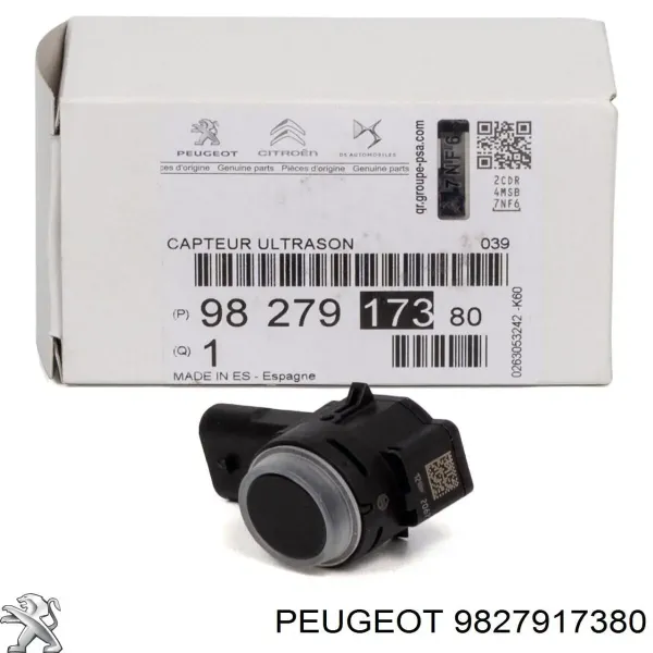 Sensor de estacionamiento delantero/trasero central 9827917380 Peugeot/Citroen