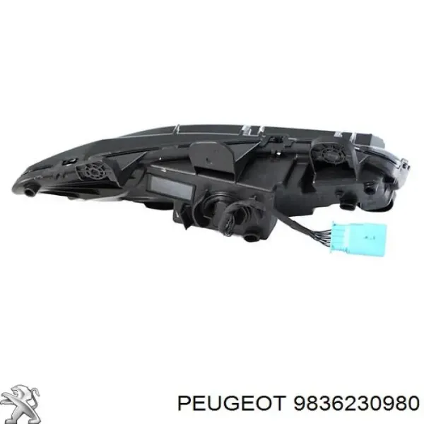 Luz diurna derecha 9836230980 Peugeot/Citroen