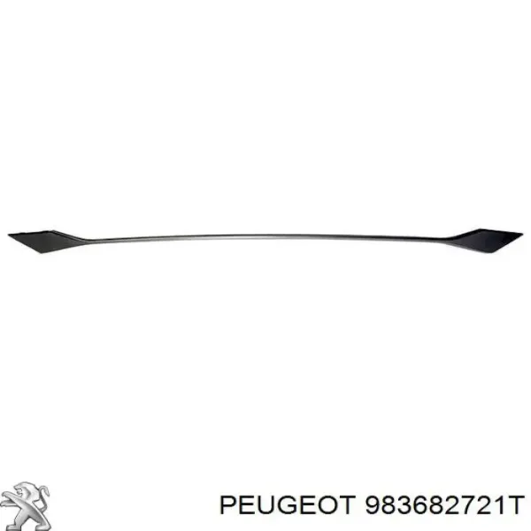 Embellecedor central del parachoques delantero 983682721T Peugeot/Citroen