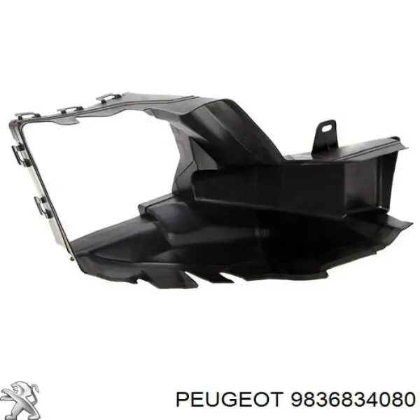 Deflector derecho del parachoques delantero 9836834080 Peugeot/Citroen