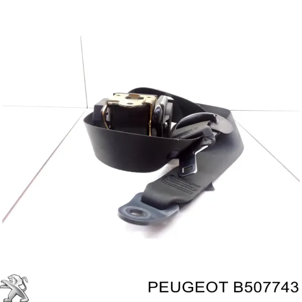 Cinturón de seguridad delantero derecho B507743 Peugeot/Citroen