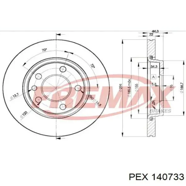 Disco de freno trasero Volkswagen Transporter 7HB, 7HJ, 7EB, 7EJ
