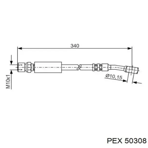 Latiguillo de freno delantero Opel Astra 51, 52, F35, M35