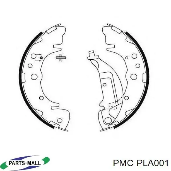 Zapatas de freno PLA001 Parts-Mall