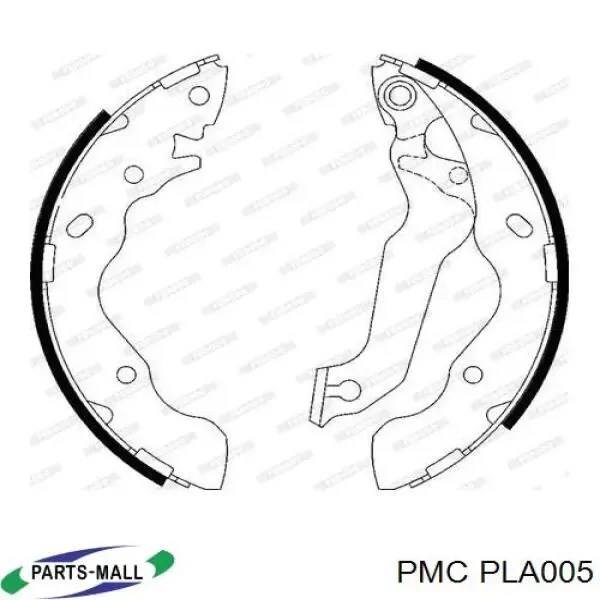 Zapatas de freno PLA005 Parts-Mall