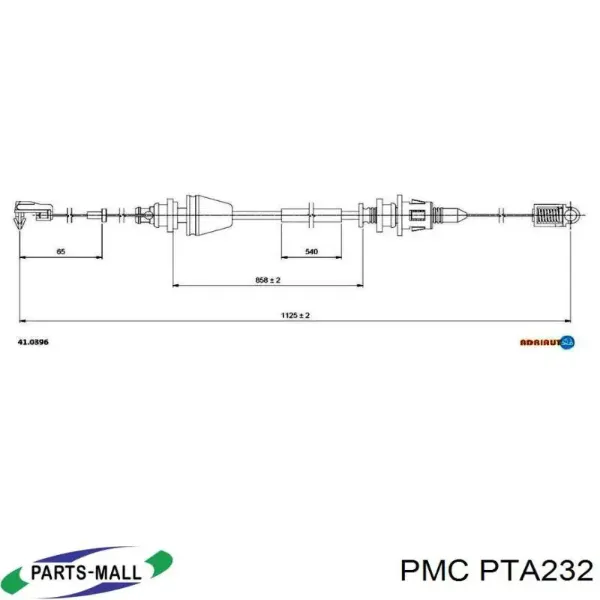 Cable del acelerador PTA232 Parts-Mall