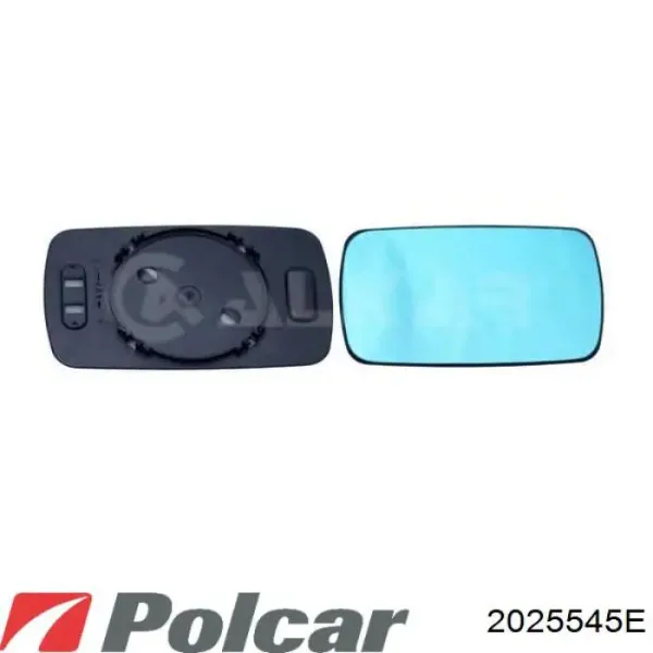 Cristal de espejo retrovisor exterior izquierdo 2025545E Polcar