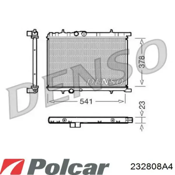 Radiador 232808A4 Polcar