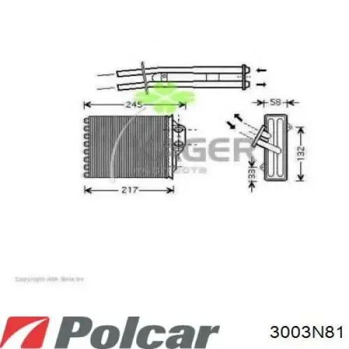 Radiador calefacción 3003N81 Polcar