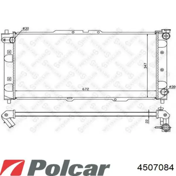 Radiador 4507084 Polcar