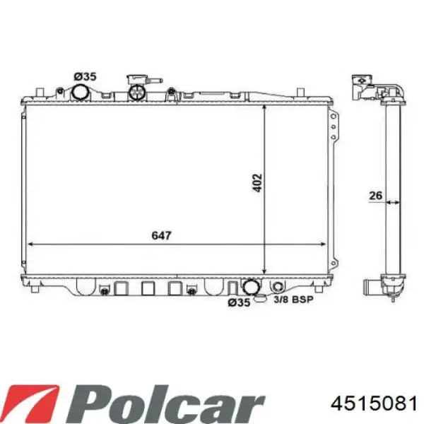 Radiador 4515081 Polcar