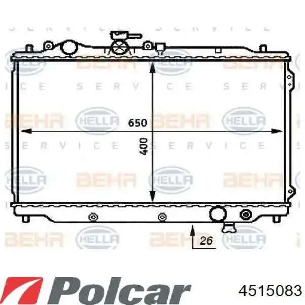 Radiador 4515083 Polcar