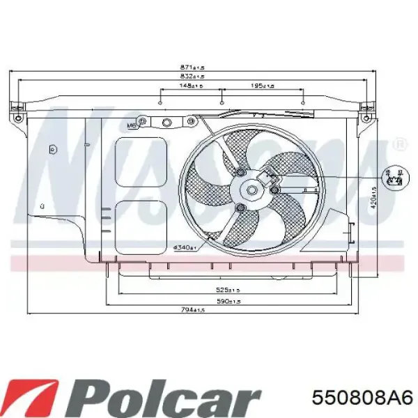 Radiador 550808A6 Polcar