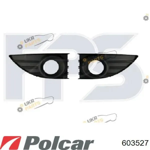 Rejilla del parachoques delantero 603527 Polcar
