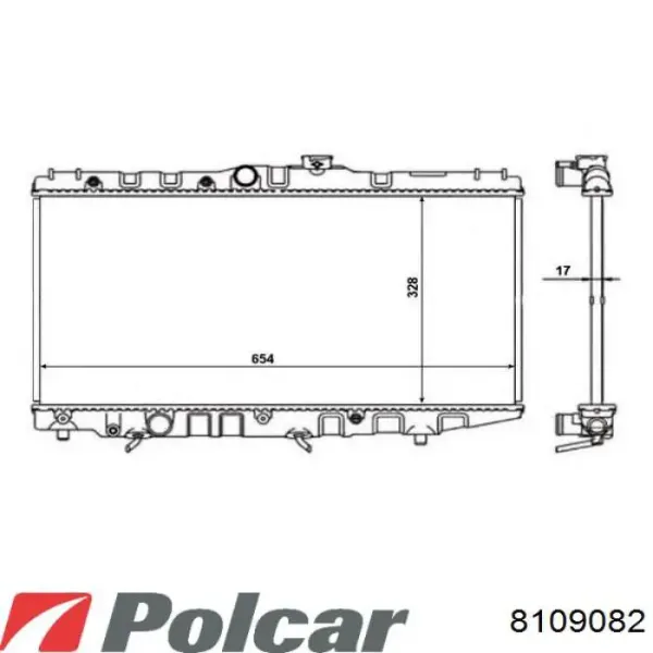 Radiador 8109082 Polcar