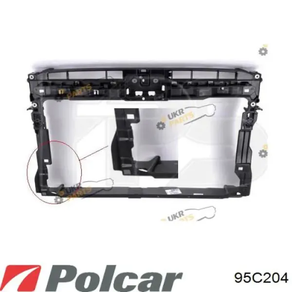 Soporte de radiador 95C204 Polcar