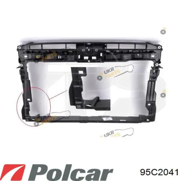 Soporte de radiador 95C2041 Polcar