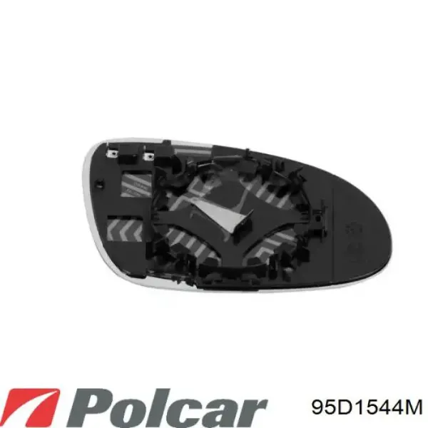 Cristal de espejo retrovisor exterior izquierdo 95D1544M Polcar