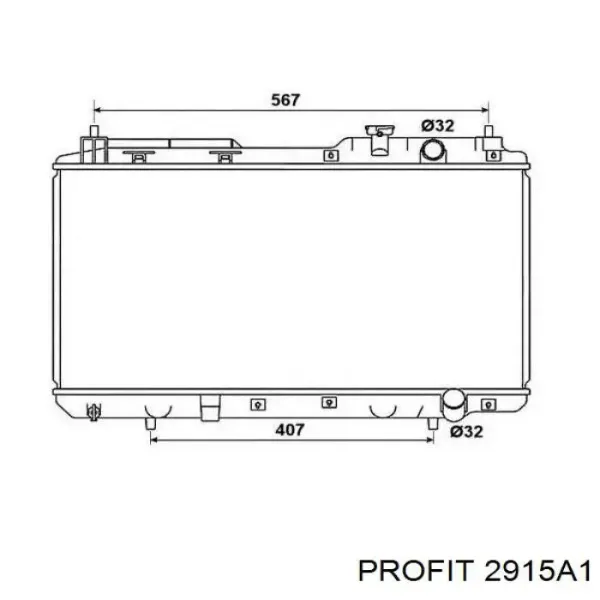 Radiador 2915A1 Profit