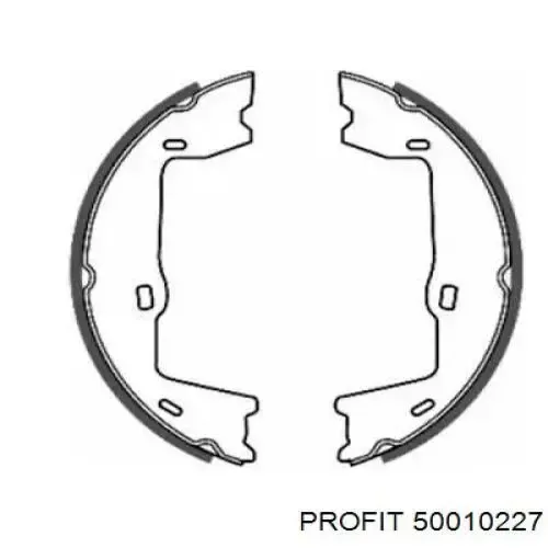 Juego de zapatas de frenos, freno de estacionamiento Opel Astra 51, 52, F35, M35
