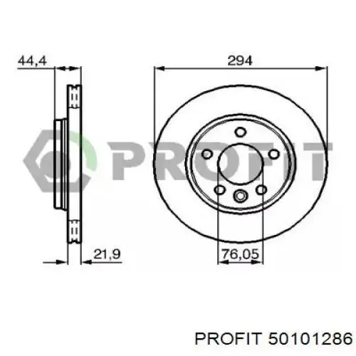 Disco de freno trasero Volkswagen Transporter 7HB, 7HJ, 7EB, 7EJ