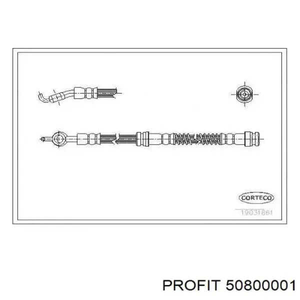 Latiguillo de freno delantero Opel Astra 51, 52, F35, M35