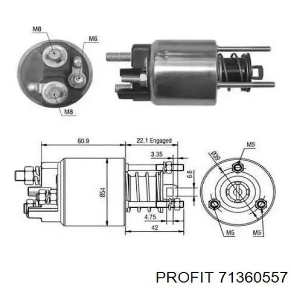Portaescobillas motor de arranque 1004336809 Bosch