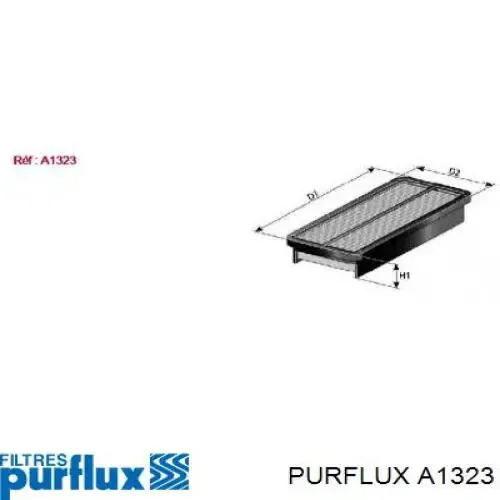 Filtro de aire A1323 Purflux