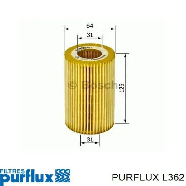 Filtro de aceite L362 Purflux