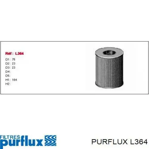 Filtro de aceite L364 Purflux