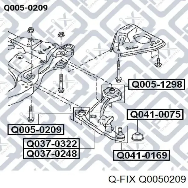 Silentblock del brazo de suspensión Q0050209 Q-fix