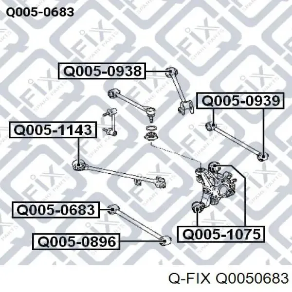 Buje interior del brazo transversal trasero Q0050683 Q-fix