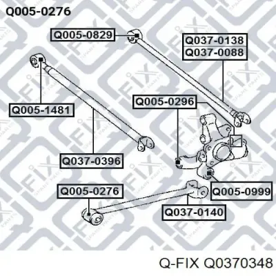 Barra longitudinal de suspensión trasera Q-FIX Q0370348