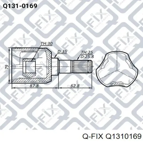 Junta homocinética interna delantera Q1310169 Q-fix