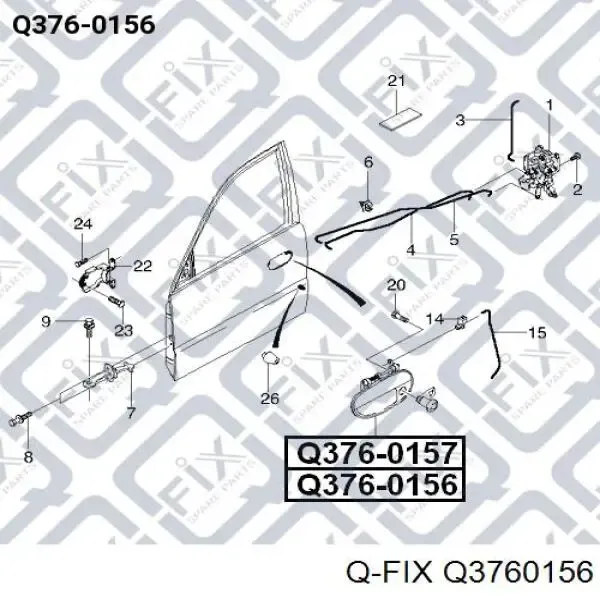 Manija exterior izquierda de puerta delantera RB0036 Korea (oem)