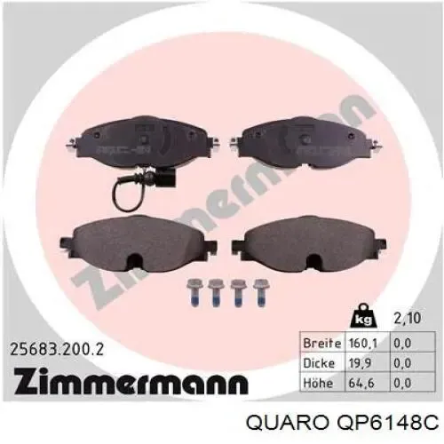 Pastillas de freno delanteras Volkswagen Passat 3G2, CB2