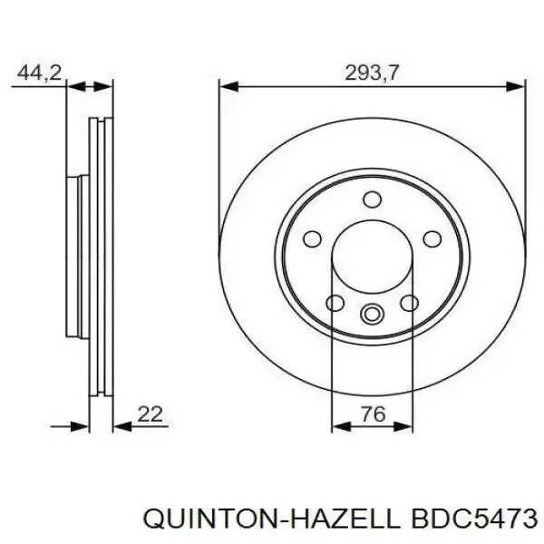 Disco de freno trasero Volkswagen Transporter 7HB, 7HJ, 7EB, 7EJ