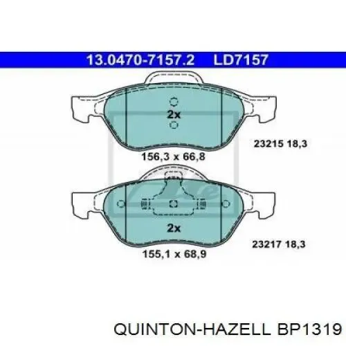 Pastillas de freno delanteras Renault Laguna 2 BG0, BG1