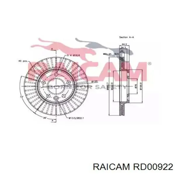 Disco de freno trasero Volkswagen Transporter 7HB, 7HJ, 7EB, 7EJ