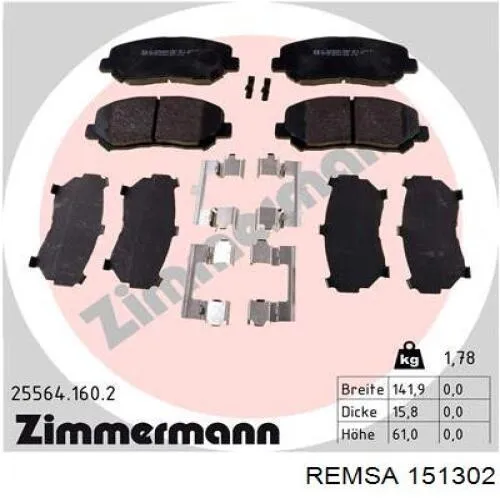 Pastillas de freno delanteras Mazda CX-5 1 KE, GH