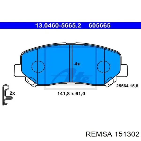 Pastillas de freno delanteras Mazda CX-5 1 KE, GH