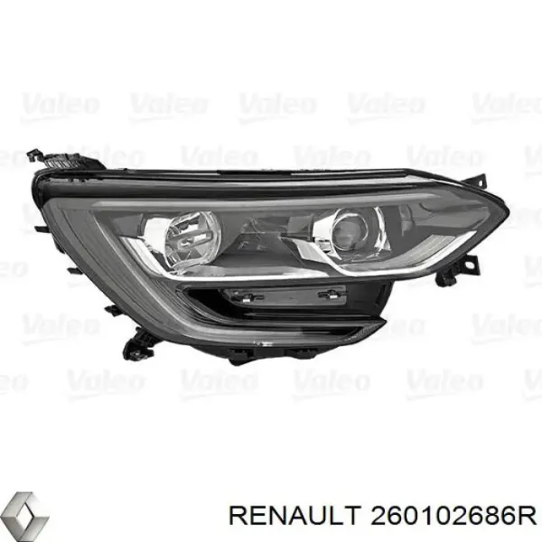 Faro derecho 260102686R Renault (RVI)