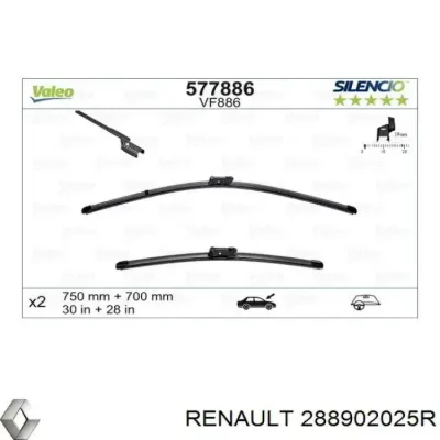 Escobilla del limpiaparabrisas del lado del conductor RENAULT 288902025R