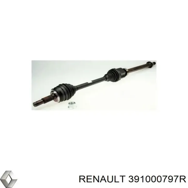 Semieje delantero derecho 391000797R Renault (RVI)